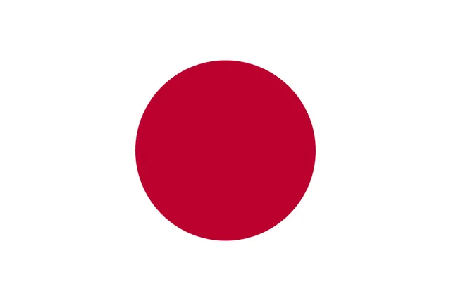 White flag with a single red circle in the centre