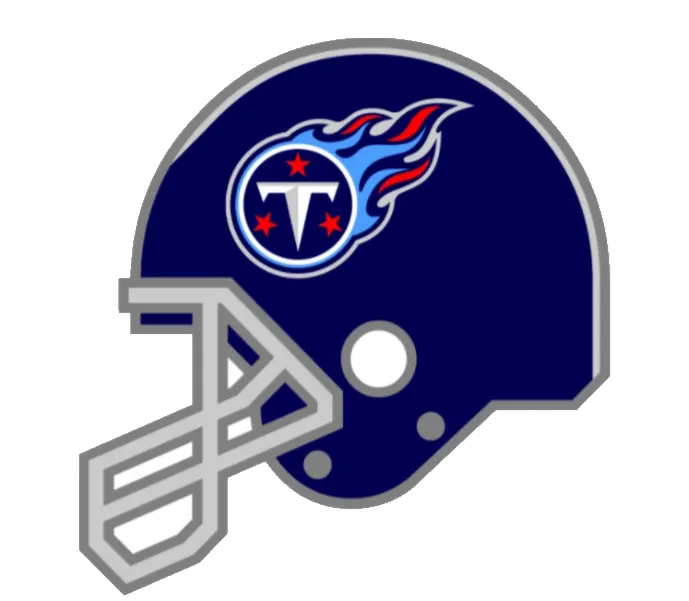 A drawing of a navy football helmet with a logo on the side.